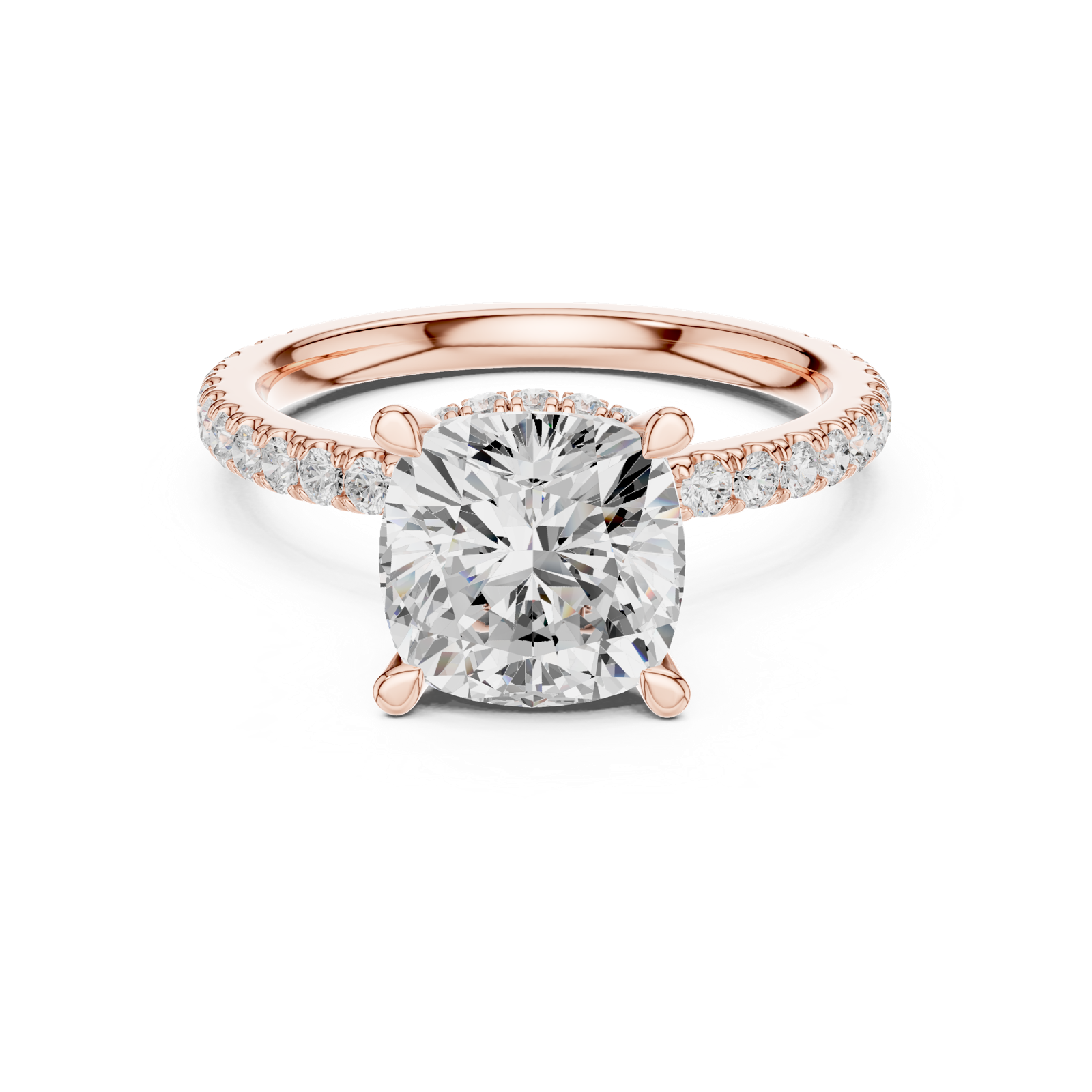 Gold Ring DDLR-1017, Rose Gold, view 4