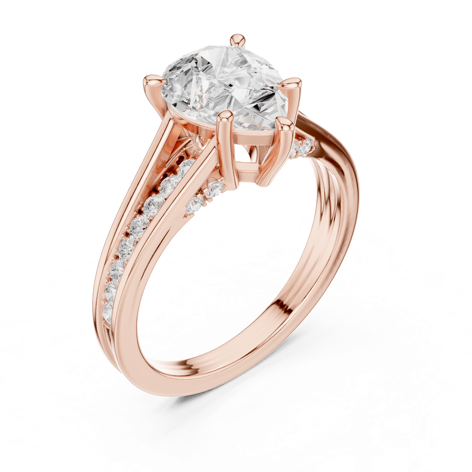 Gold Ring DDLR-996, Rose Gold, view 2