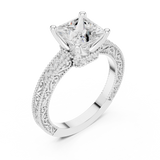Gold Ring DDLR-980, White Gold, view 2
