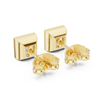 14K Solid Gold Lab Diamond Stud Earrings, Yellow Gold, view 3