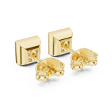 14K Solid Gold Lab Diamond Stud Earrings, Yellow Gold, view 3