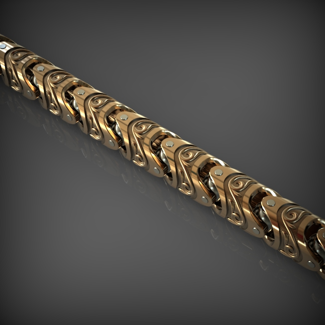 14K Solid Gold Men's Chain Necklace, Yellow Gold