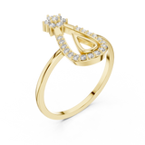 Gold Ring DR-6260, Yellow Gold, view 2