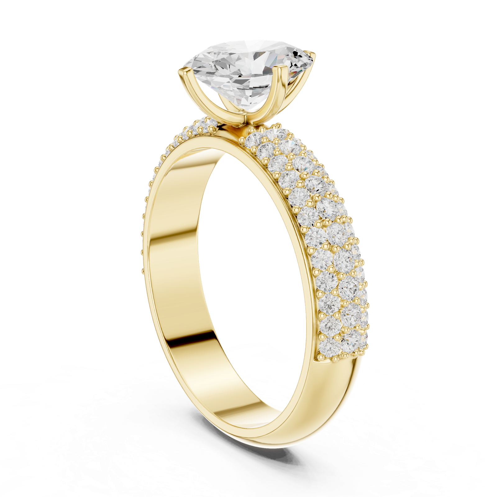 Gold Ring DDLR-1051, Yellow Gold