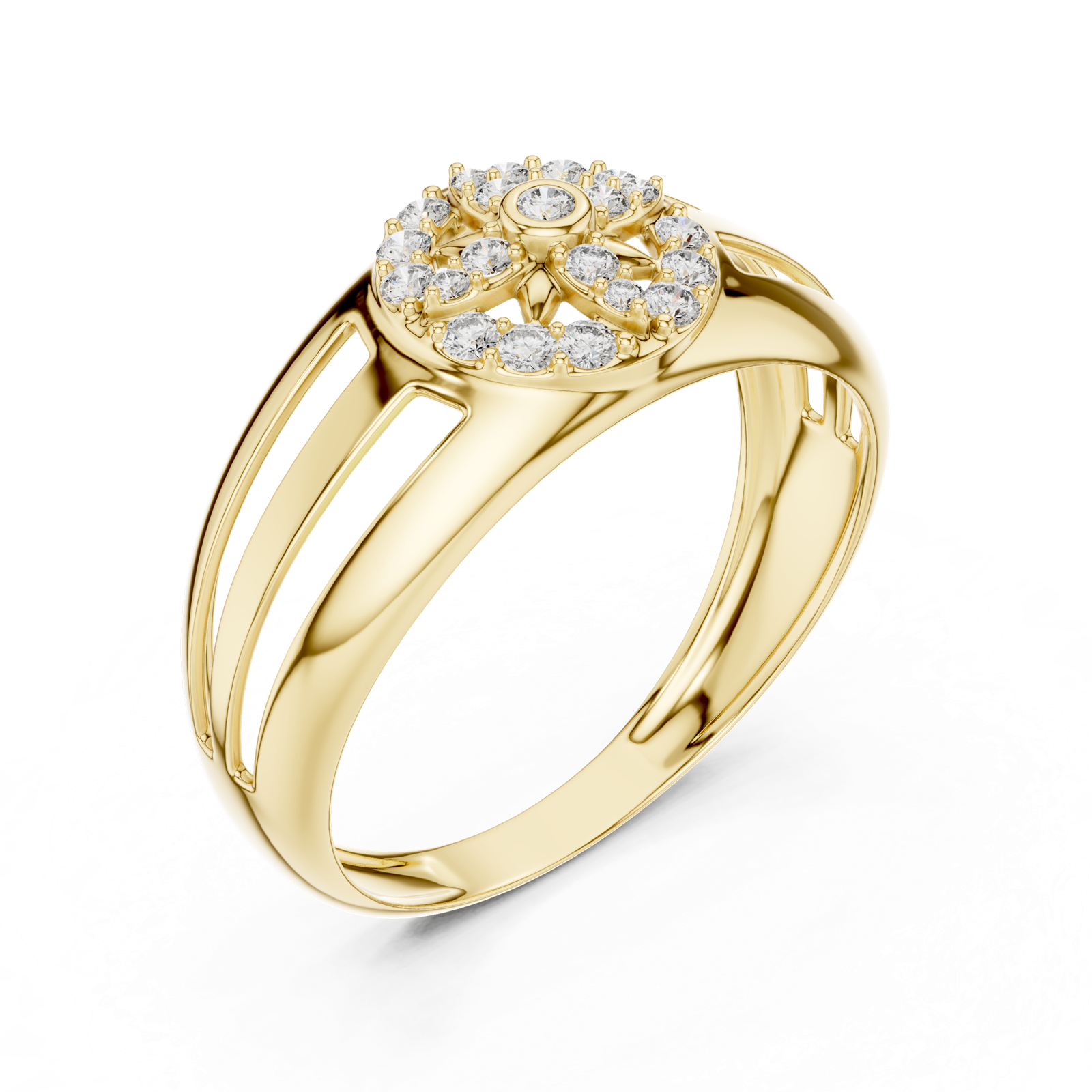 Gold Ring LR-01 (37), Yellow Gold, view 2