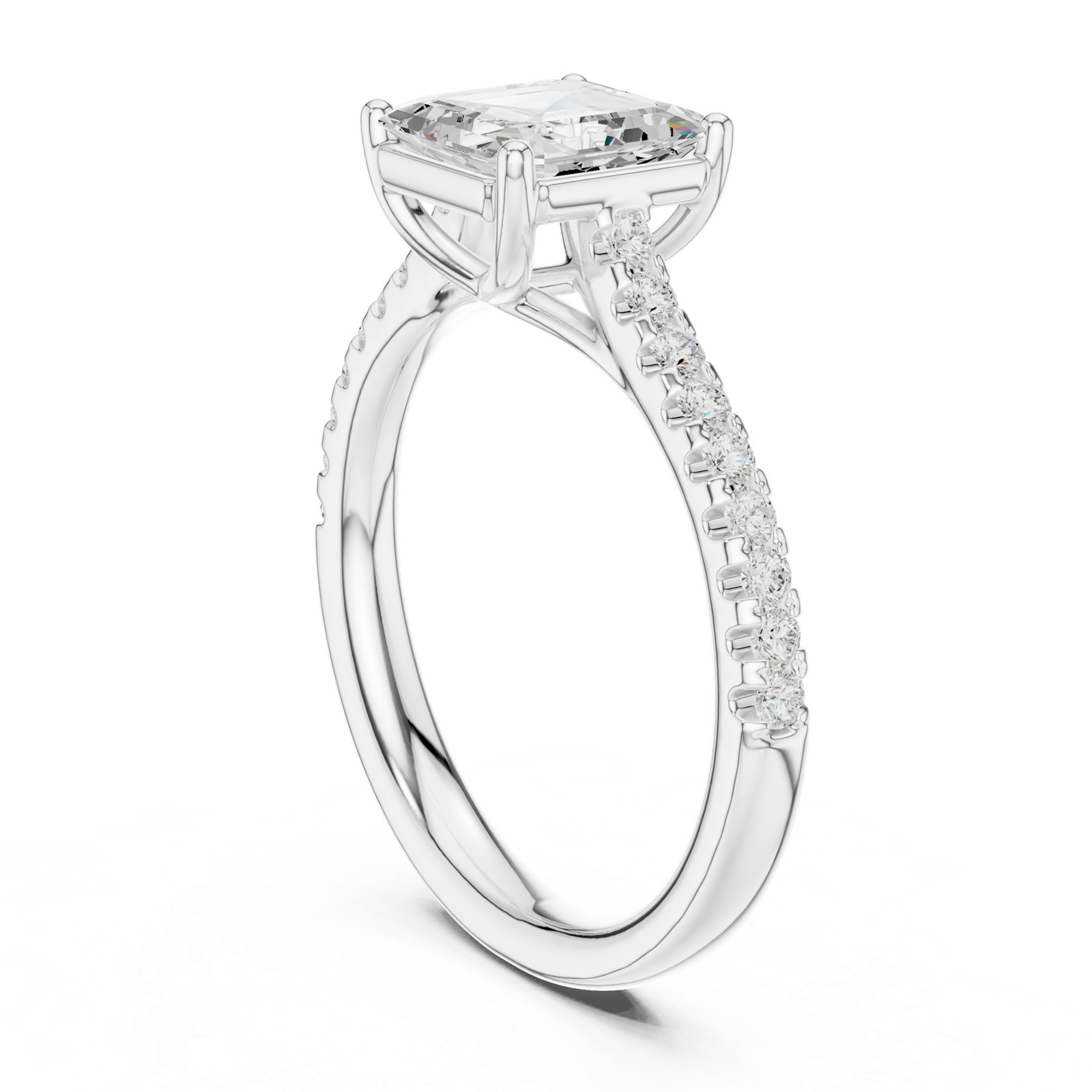 Gold Ring DDLR-730, White Gold, view 1
