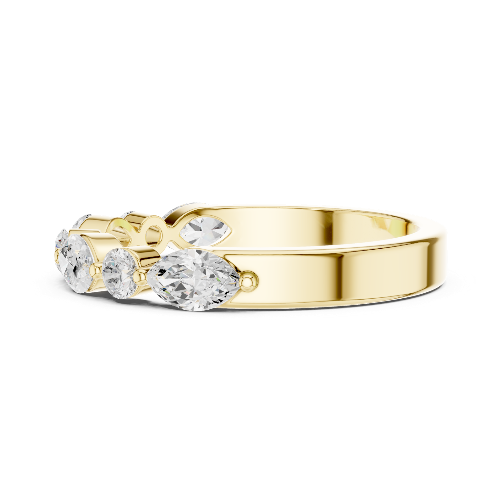 Gold Ring DDLR-384, Yellow Gold, view 3