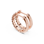 Gold Earrings SBER(24), Rose Gold, view 2