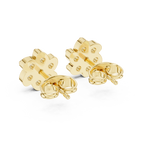 Gold Earrings 9-10034E, Yellow Gold, view 3