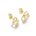 Gold Earrings 12-10029@E, Yellow Gold, view 2