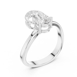 Gold Ring DDLR-506, White Gold, view 2