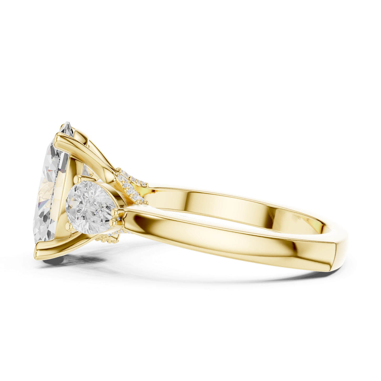 Gold Ring DDLR-269, Yellow Gold, view 3