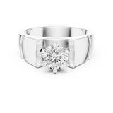 Gold Men's Ring GGR-0027, White Gold, view 4