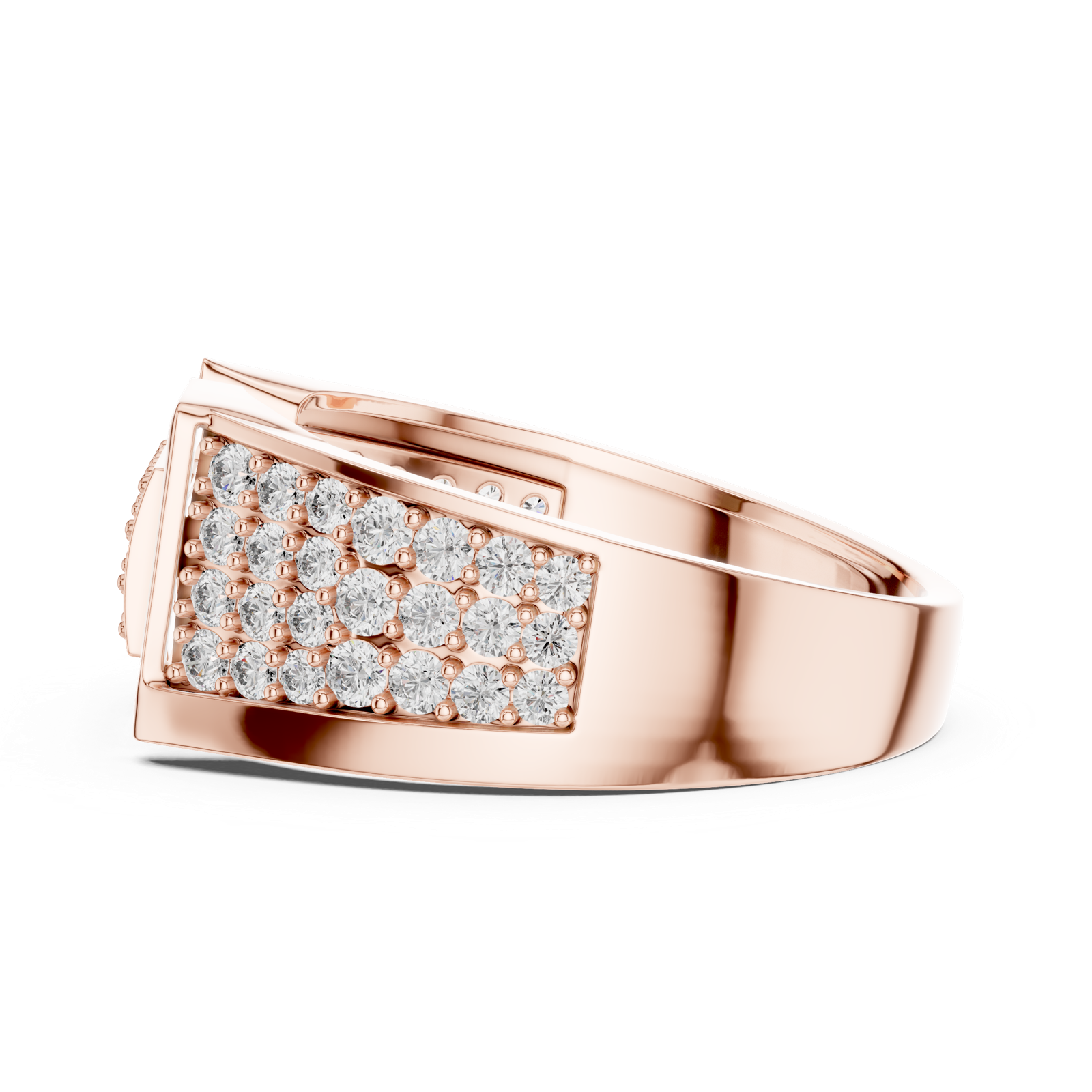 Gold Ring LR-01 (14), Rose Gold, view 3