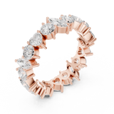 Gold Ring DDLR-371, Rose Gold, view 2