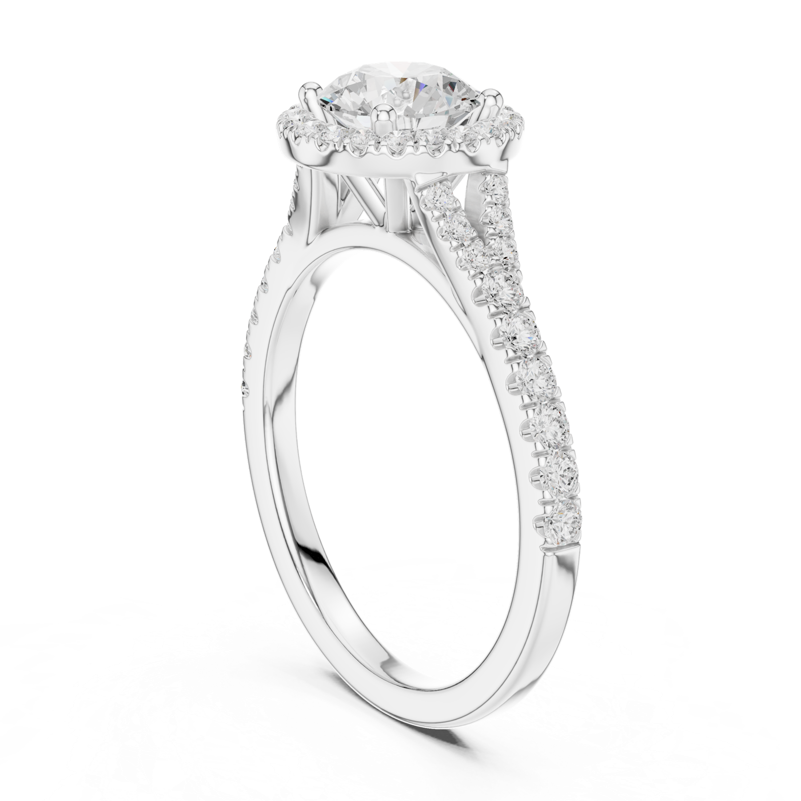 Gold Ring DDLR-914, White Gold, view 1