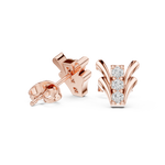 Gold Earrings 9-10067E, Rose Gold, view 1
