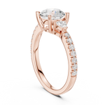Gold Ring DDLR-863, Rose Gold, view 1