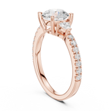 Gold Ring DDLR-863, Rose Gold, view 1