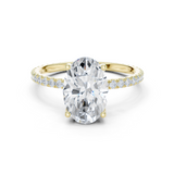 Gold Jewelry L36-16, Oval center stone, Yellow Gold