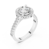 Gold Ring DDLR-345, White Gold, view 2