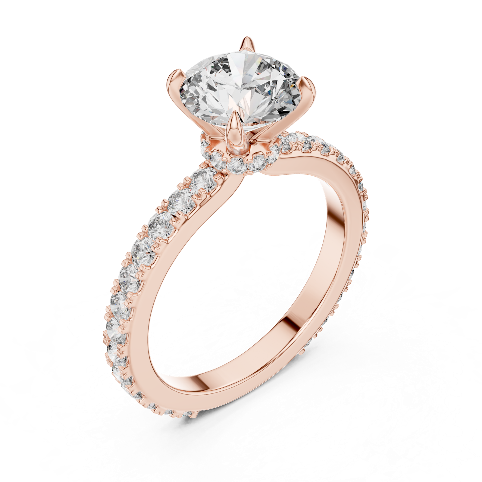 Gold Ring L03-1293, Rose Gold, view 2