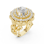 Gold Ring DDLR-752, Yellow Gold, view 2