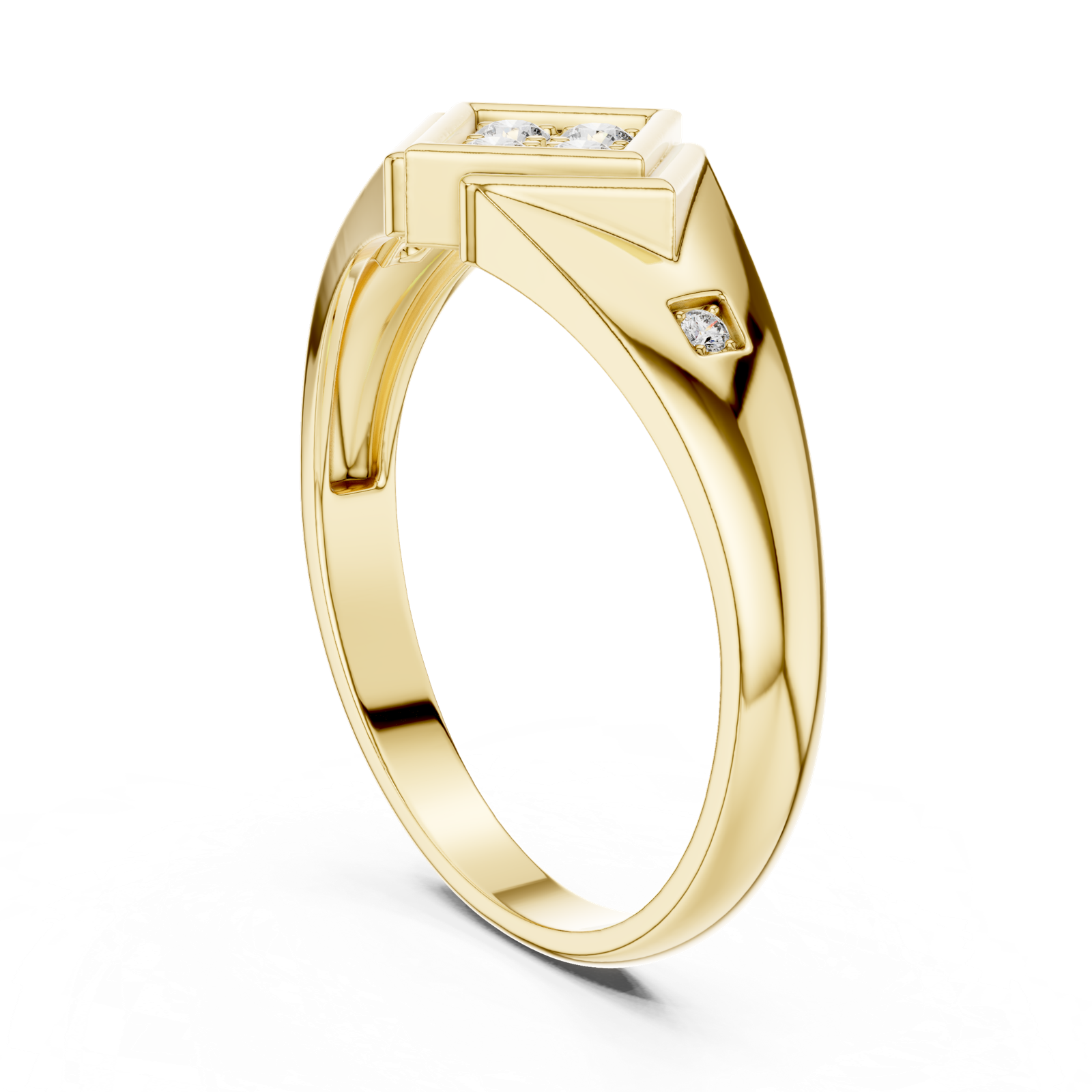 Gold Ring DR-6290, Yellow Gold, view 1