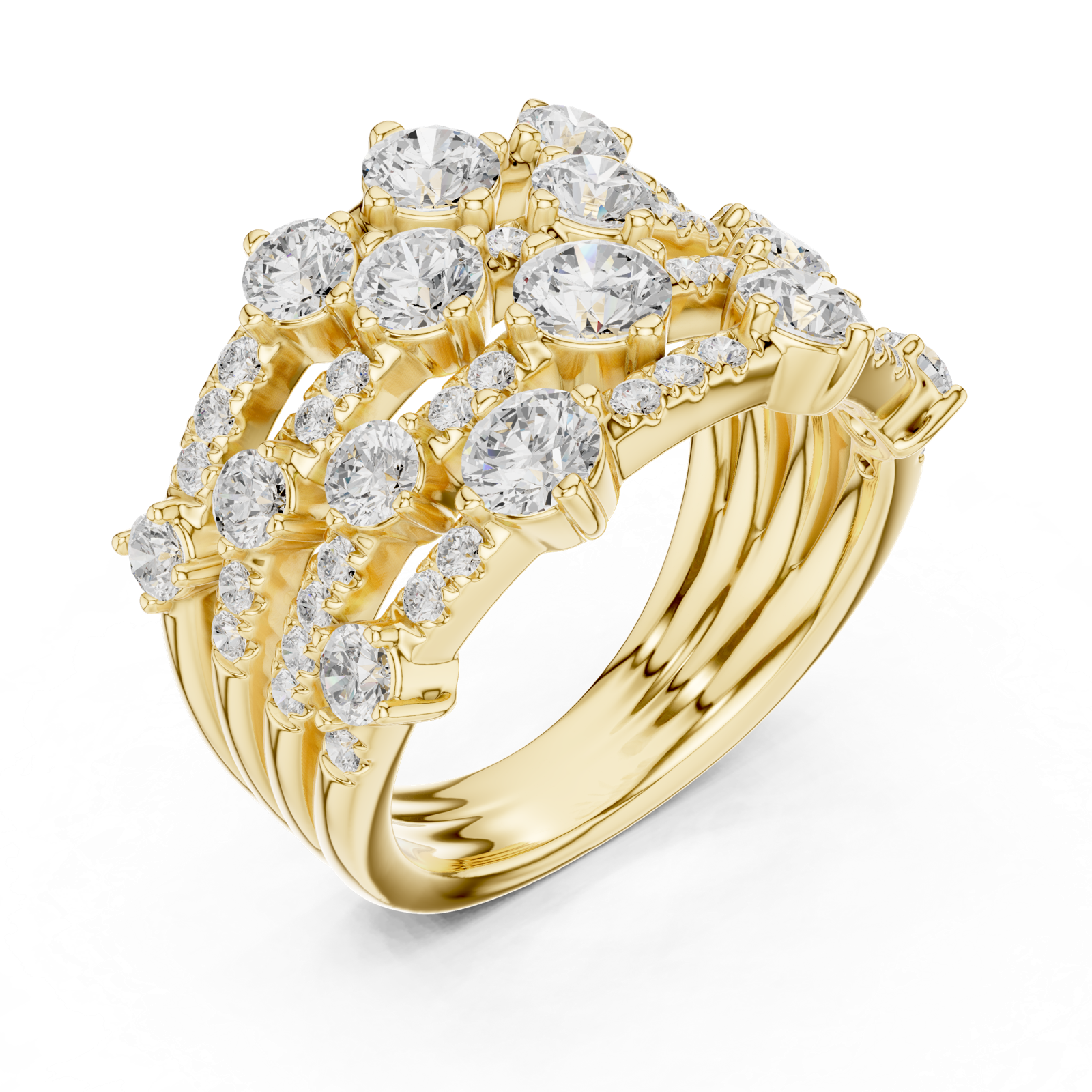 Gold Ring DDLR-866, Yellow Gold, view 2