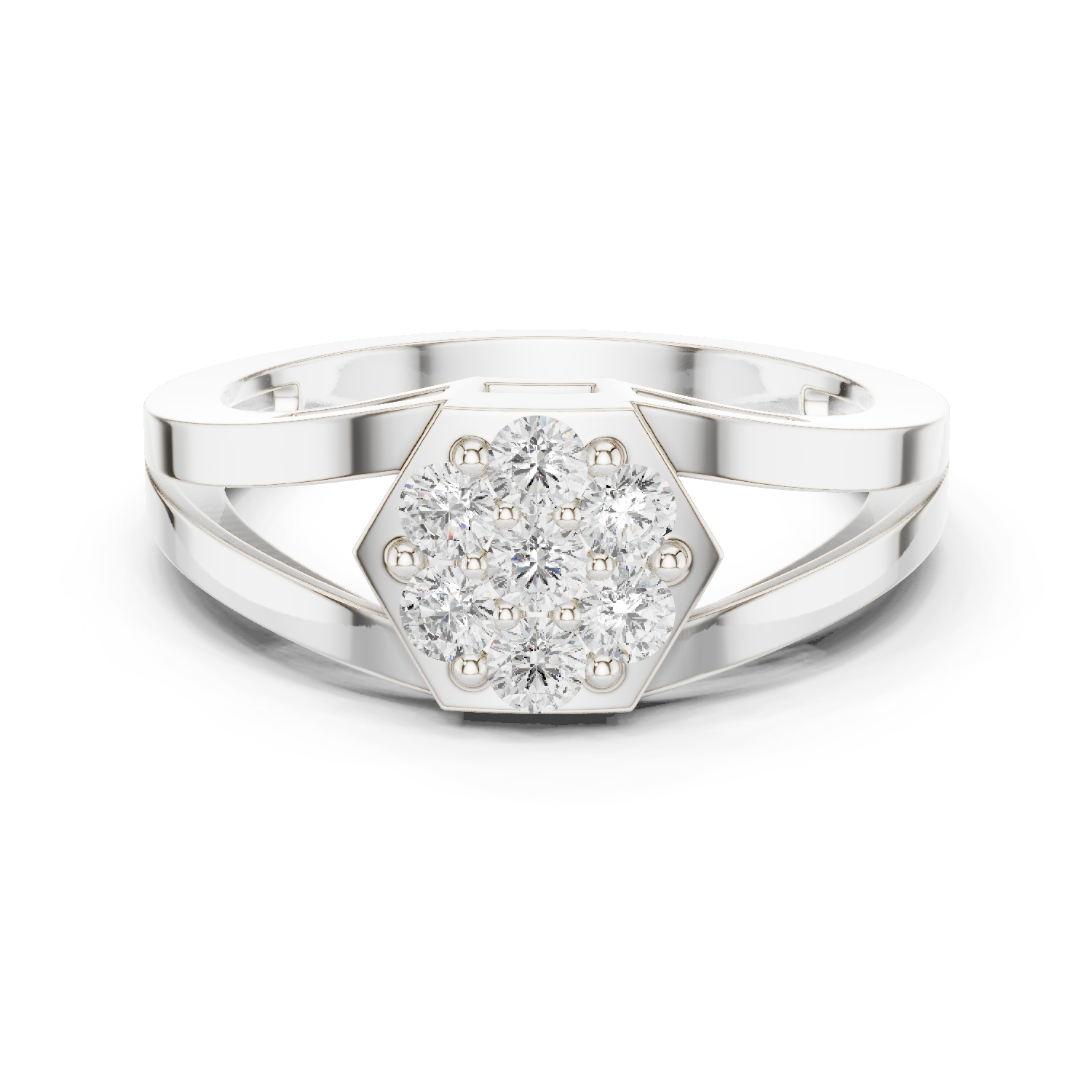 Gold Ring DDLR-736, White Gold