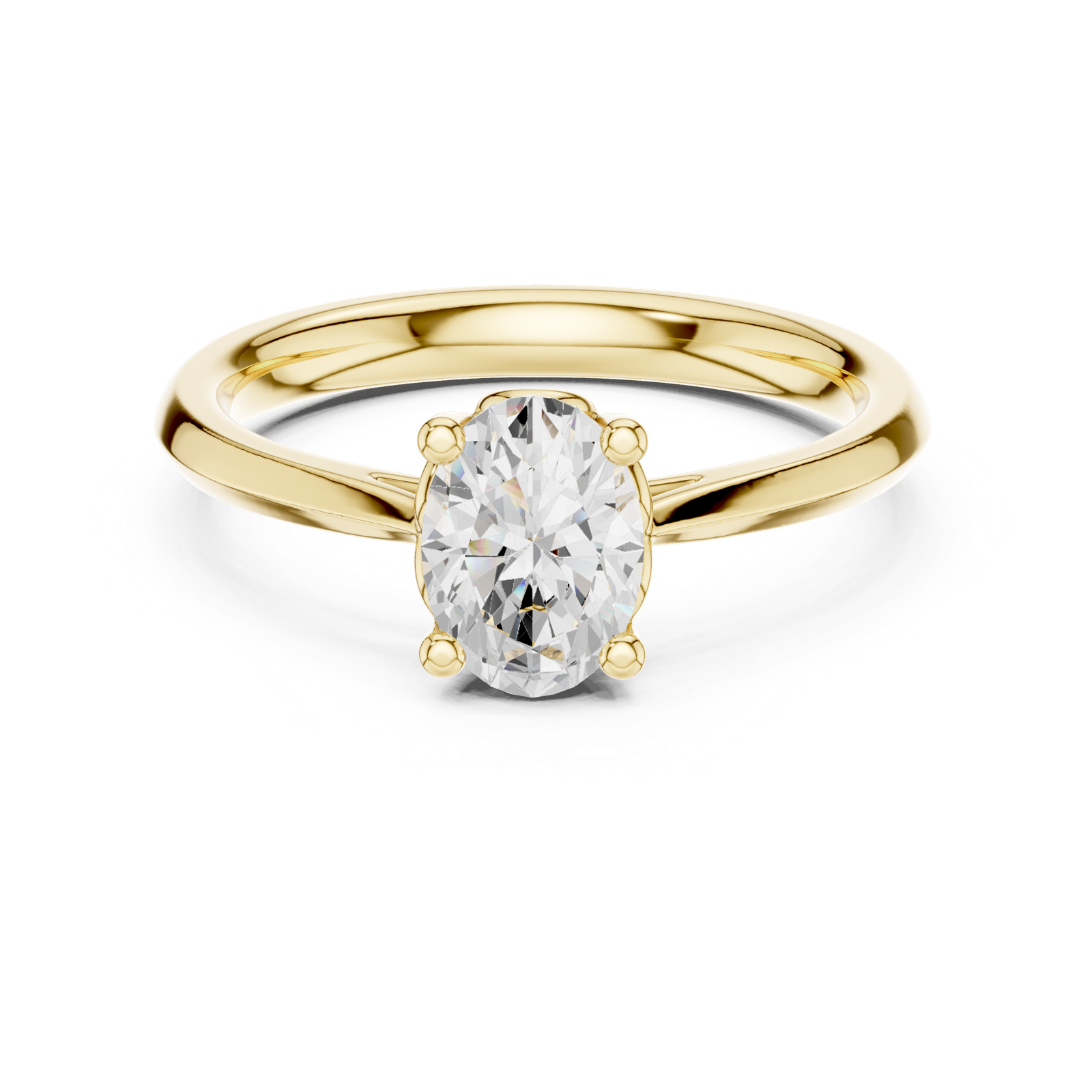Gold Ring DDLR-573, Yellow Gold, view 4
