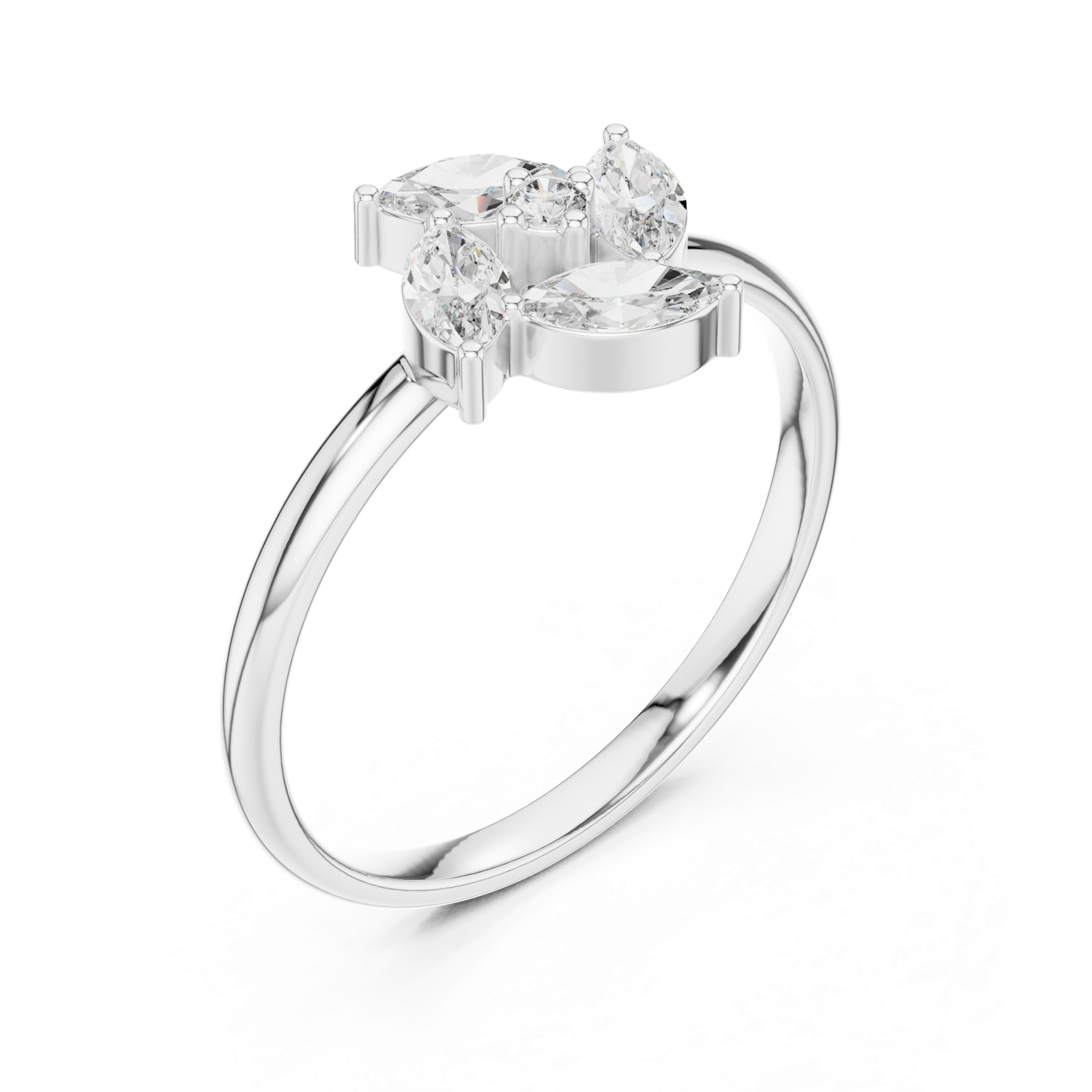 Gold Ring 1 (265), White Gold, view 2