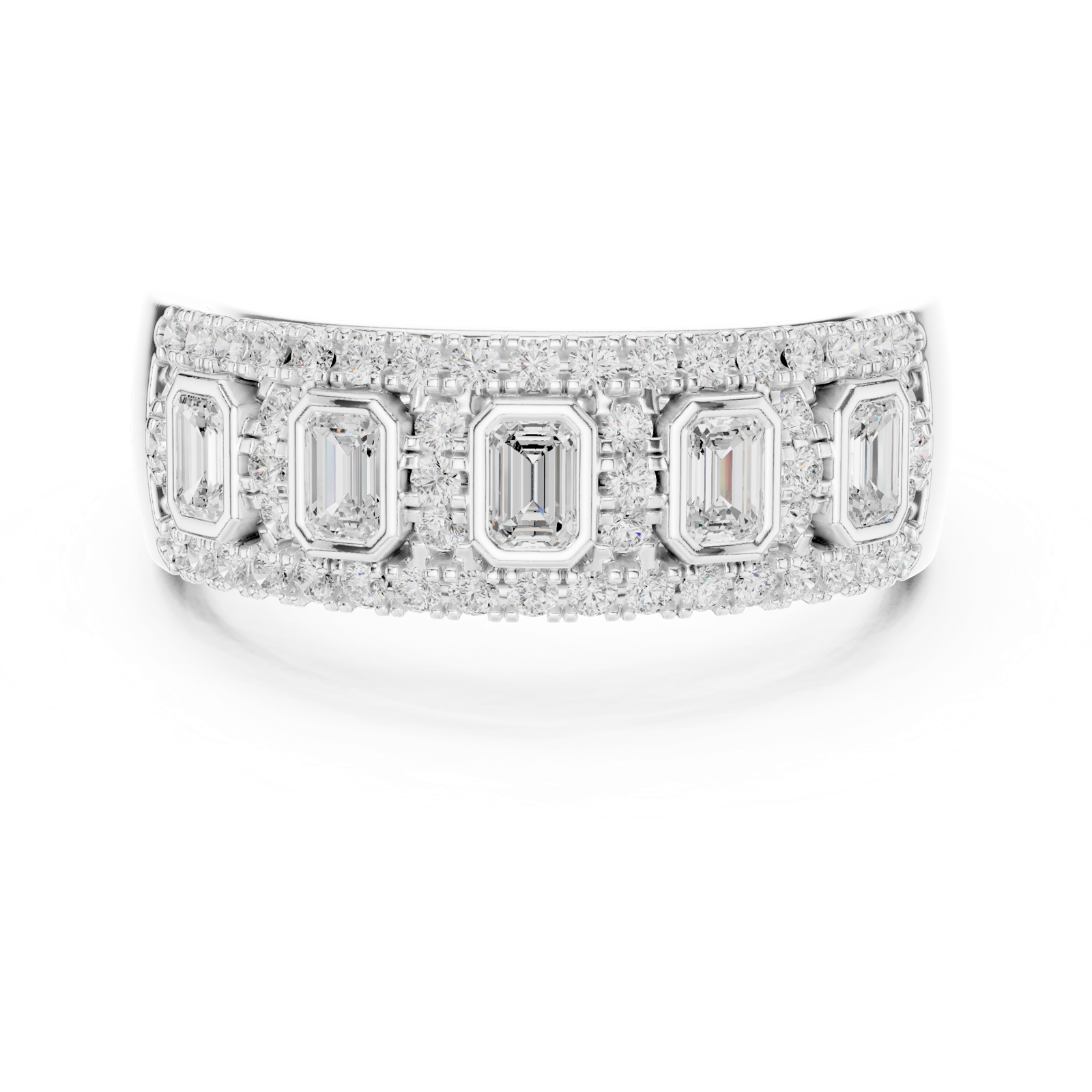 Gold Ring DDLR-450, White Gold, view 4