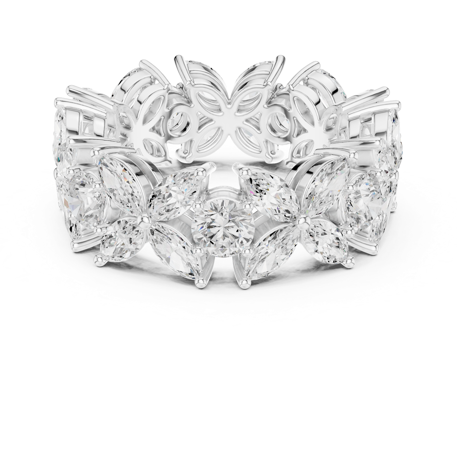 Gold Ring DDLR-439, White Gold, view 4
