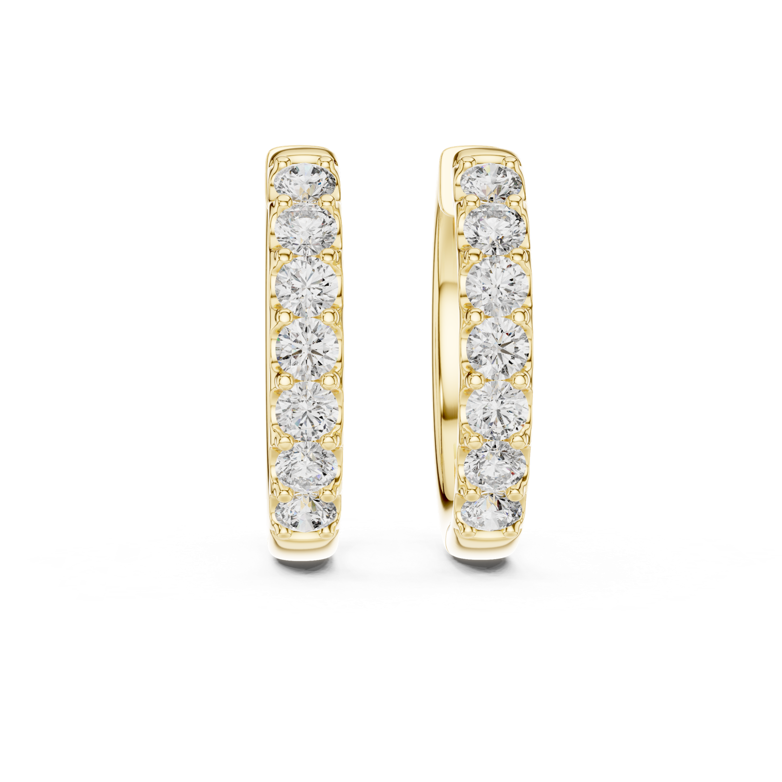 Gold Earrings L02-30, Yellow Gold
