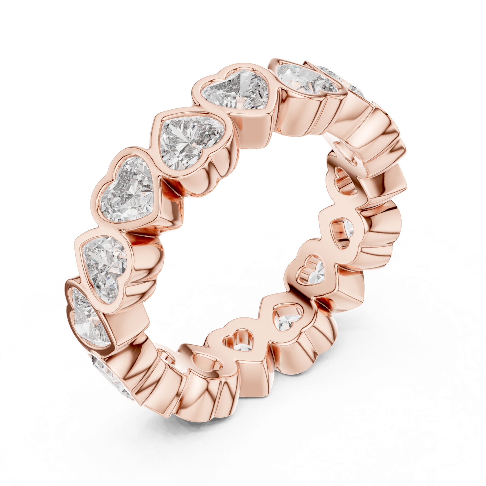 Gold Ring DDLR-218, Rose Gold, view 2