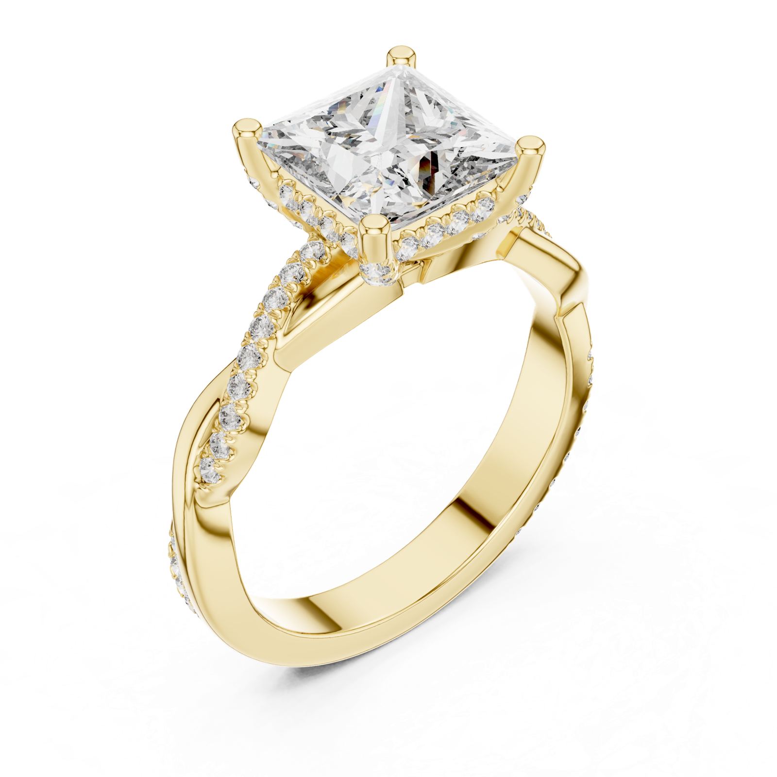Gold Ring DDLR-160, Yellow Gold, view 2