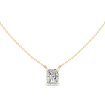 Gold Jewelry DDPO-001, Radiant center stone, Yellow Gold, view 4