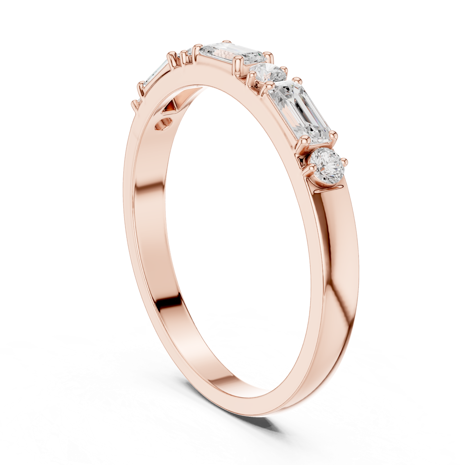 Gold Ring HLR-75, Rose Gold, view 1