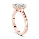 Gold Jewelry L35-123, Princess center stone, Rose Gold, view 1