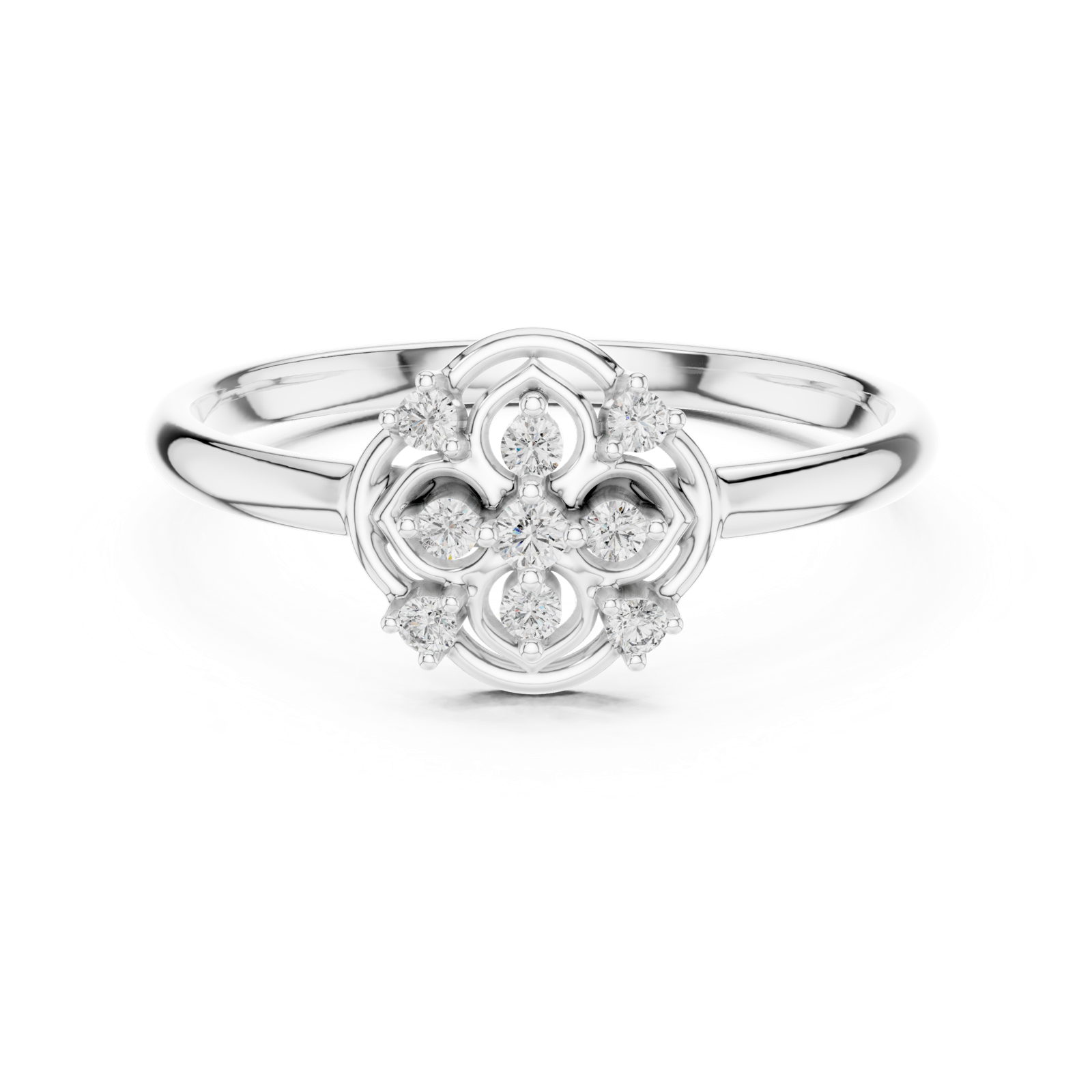 Gold Ring 1 (433), White Gold, view 4
