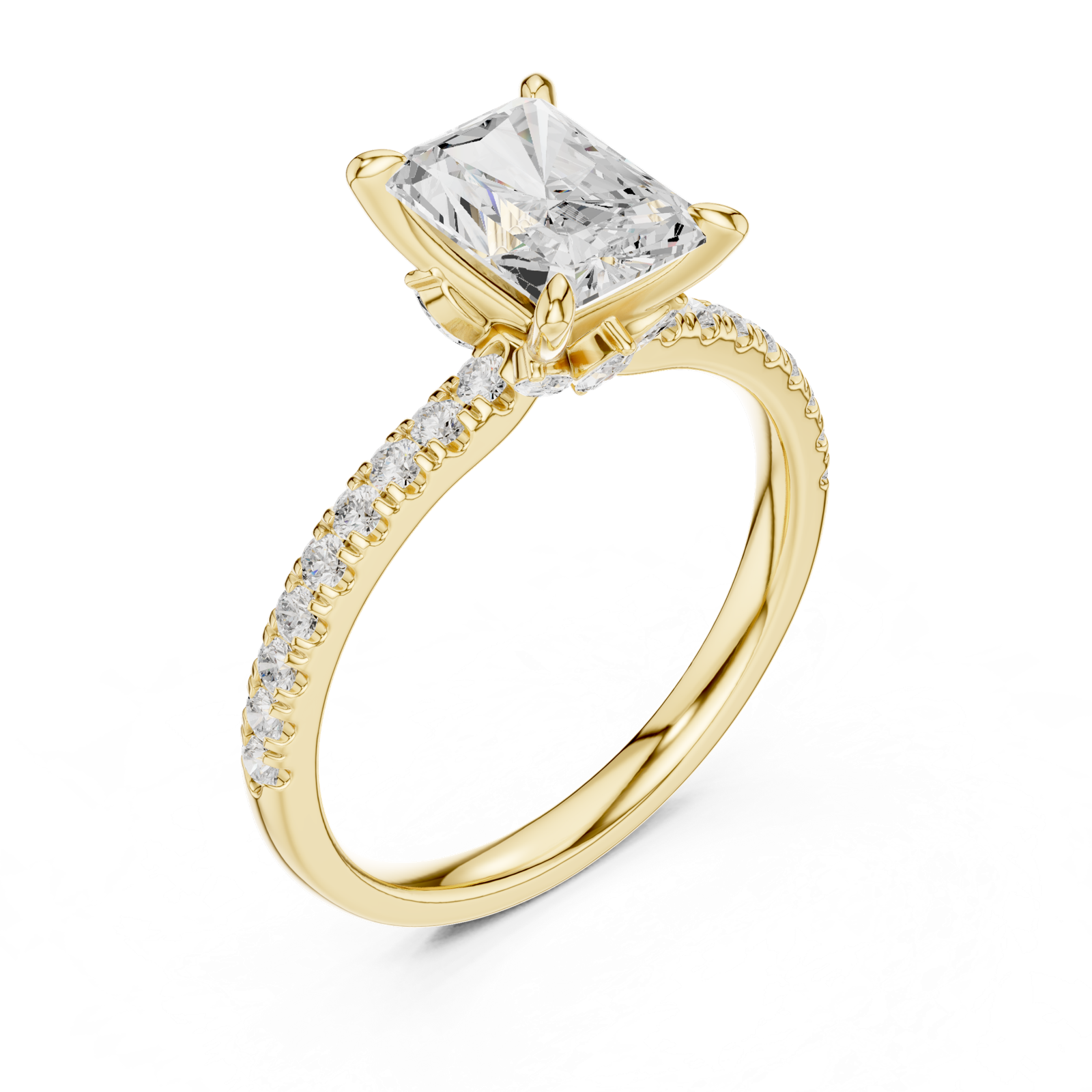 Gold Ring DDLR-1015, Yellow Gold, view 2