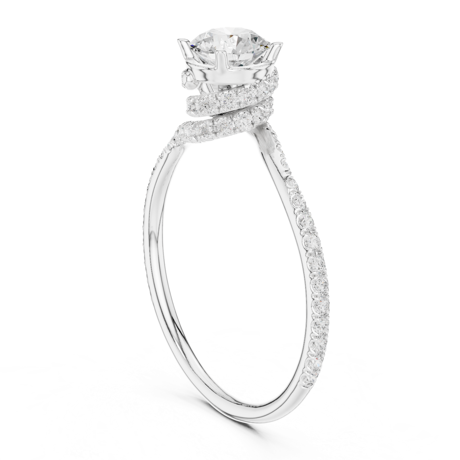 Gold Ring LR-0341, White Gold, view 1