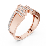 Gold Ring LR-01 (28), Rose Gold, view 2