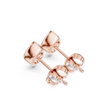 Gold Jewelry DDER-001, Pear center stone, Rose Gold, view 2