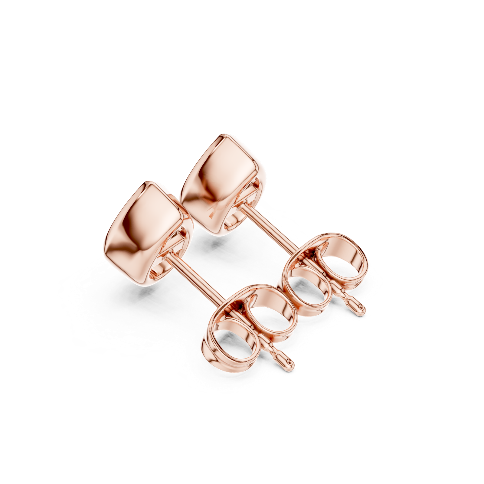Gold Jewelry DDER-001, Pear center stone, Rose Gold, view 2