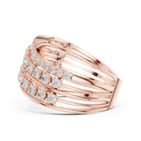 Gold Ring DDLR-820, Rose Gold, view 3