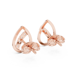 Gold Earrings 9-10084E, Rose Gold, view 3
