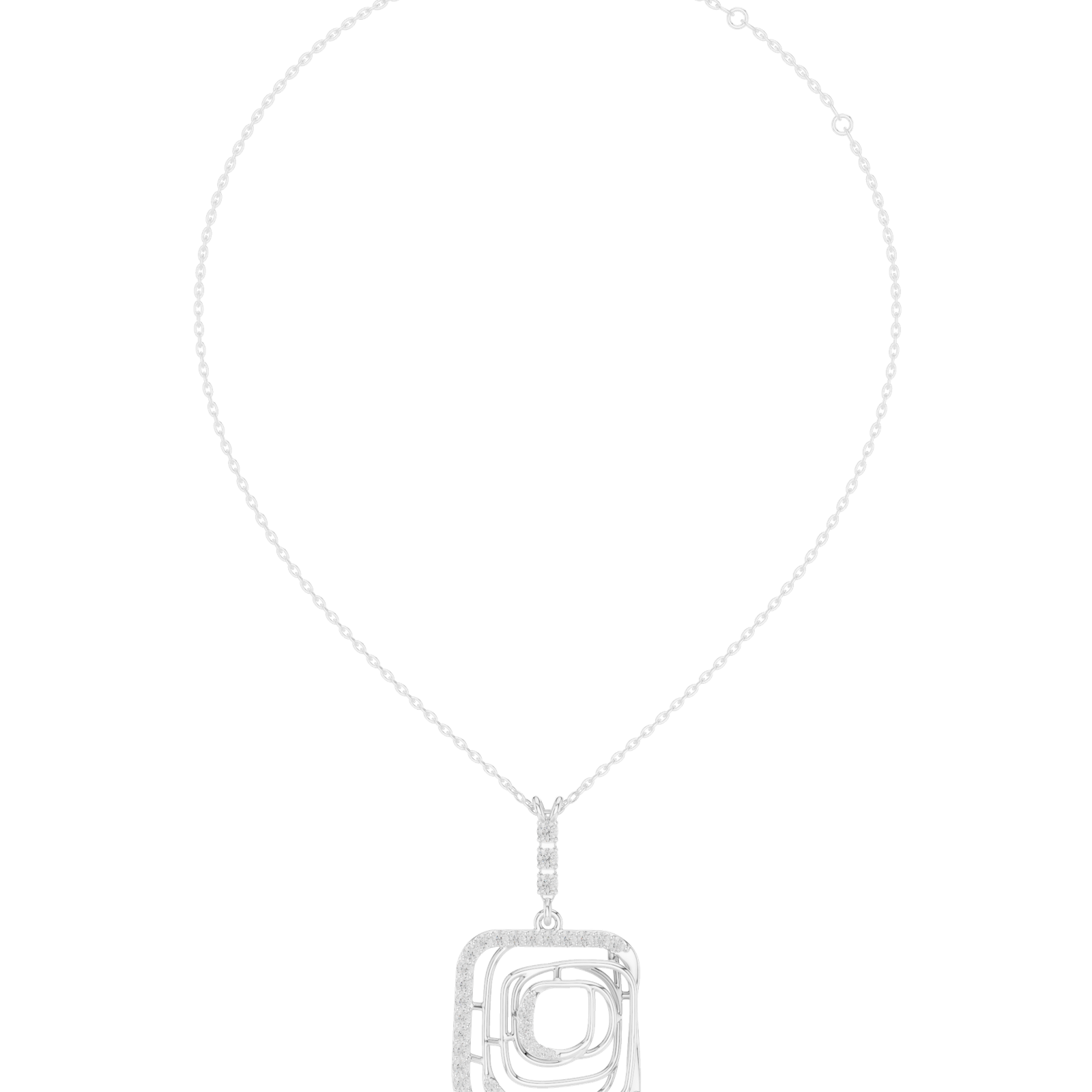 Gold Necklace SBWN (52), White Gold