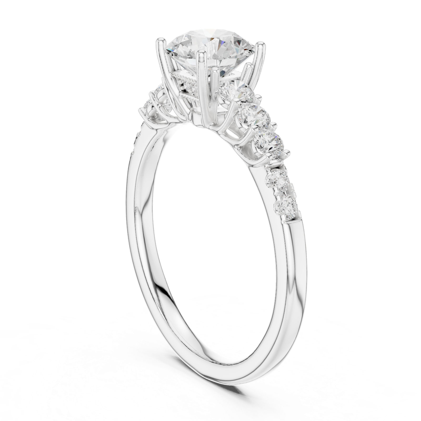 Gold Ring LR-0300, White Gold, view 1